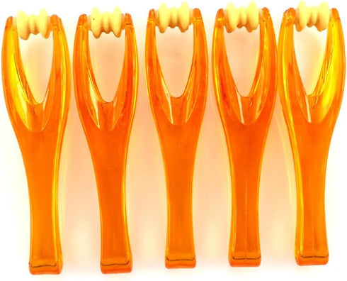 YPY 2 Pieces Orange Finger Joints Massager Handheld Blood Circulation Tool, Stress Relief Plastic Care