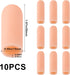 ANCIRS 10pcs Gel Finger Support Protector Caps Gloves, Gel Finger Cots/Covers, Silicone Fingertips for Hands Cracking, Eczema Skin, Trigger Finger Arthritis Pain Relief (Large)