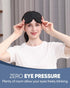 MZOO Sleep Eye Mask for Side Sleeper, 3D Light Blocking Patented Design Night Blindfold, Black