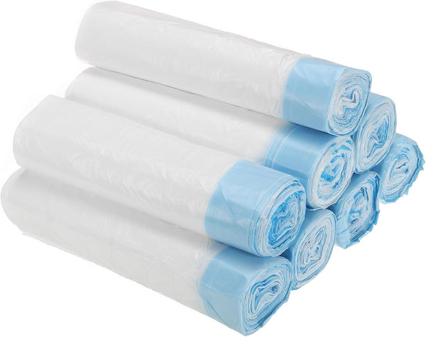 PATIKIL 2-4 Gallon Small Trash Bags, 12 Rolls, 180 Counts, Thick Kitchen Garbage Bags for Home Office Bedroom, White