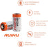 CR123A Lithium Battery, 10 Pack 3V 1500mAh Lithium Manganese Dioxide (Li-MnO2) for Flashlight Alarm Sensors