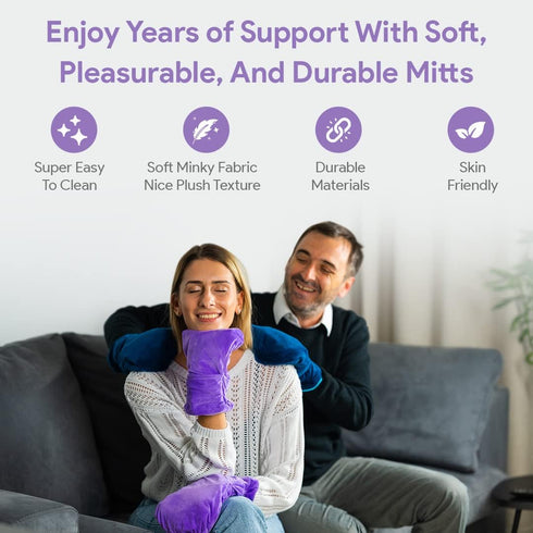 Hand Warmer Gloves, Microwavable Heated Mittens for Arthritis Hands, Orchid Purple