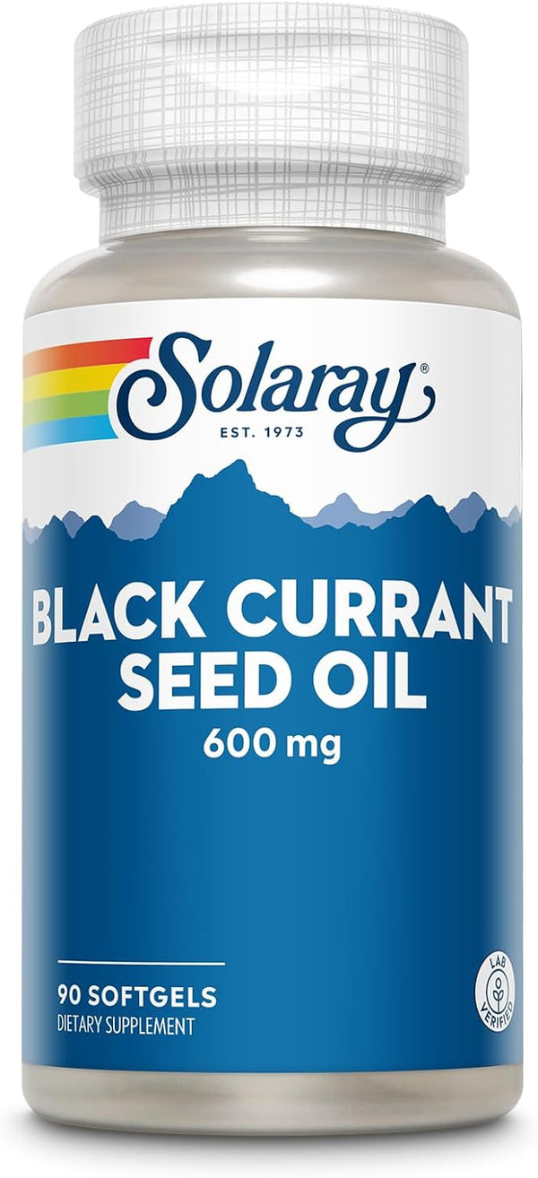 Black Currant Seed Oil 600 mg, SOLARAY, Skin Health Support, 90 Serv, 90 Softgels