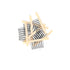 20 Pieces Wig Combs, 7-teeth Wig Clips for Securing Wig Caps (Beige, 20 Pcs)