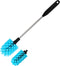 2-in-1 Stainless Steel Long Handled Water Bottle Brush, Multi-Purpose Scrubbing Brush with Replaceable Heads