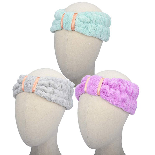 HOPESHINE Spa Facial Headbands for Women - Terry Elastic Hairband for Makeup and Washing Face, 3-pack