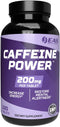 Caffeine Power 200mg: Caffeine Pills Supplement to Increase Energy & Restore Mental Alertness, 100 Tablets