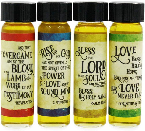 Victorie Inc. His Word Anointing Oil Gift Set - Frankincense & Myrrh - Scripture