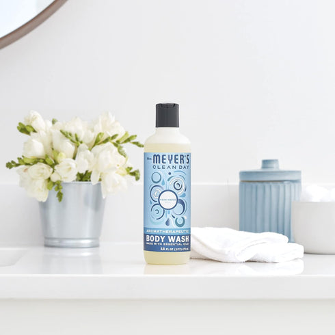 MRS. MEYER'S CLEAN DAY Moisturizing Body Wash, Biodegradable Shower Gel with Essential Oils, 16 oz