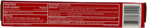 LOQFA 6 Oz (Pack 4) Close-Up Toothpaste, Refreshing Red Gel, Anticavity Fluoride, Cinnamon