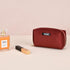 Small Travel Makeup Bags for Women, Wine Red Compact Cosmetic Bag, Travel Accessories