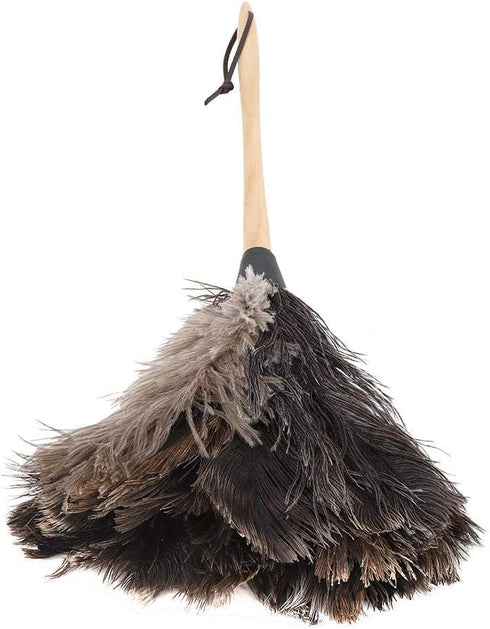 Handmade Washable Duster with Wooden Handle - Eco-Friendly Cleaning Tool