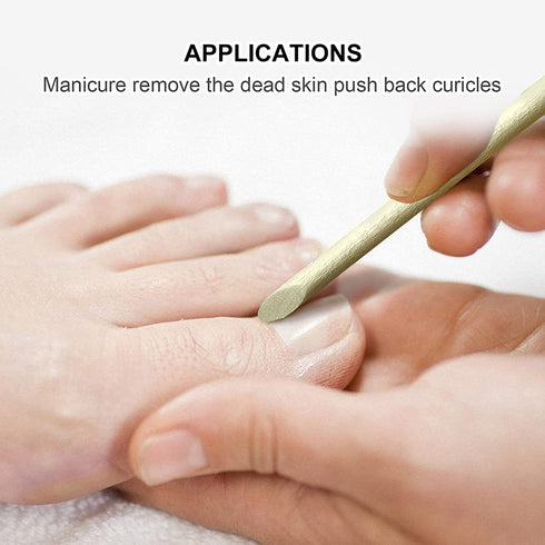 Orange Sticks for Nails, 200pcs Wooden Cuticle Pusher Sticks 4.5 inch for Manicure & Pedicure