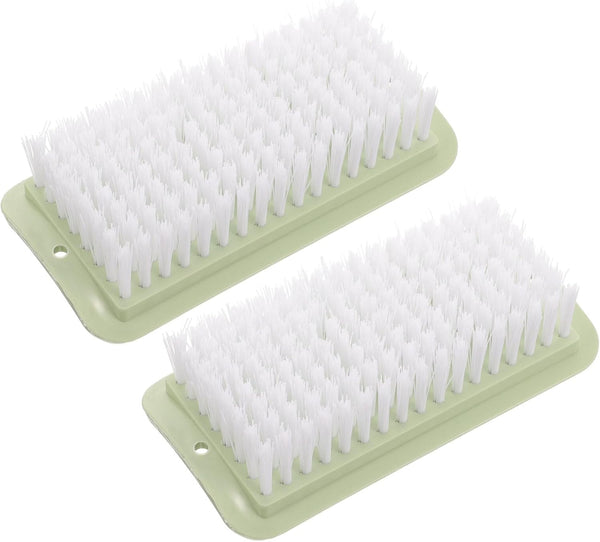 Mobestech 2pcs Cleaning Brush Set, Hand Scrub Brush, Deck Scrub Brush, Tile Scrubber, Shoe Brush, Minimalist Household