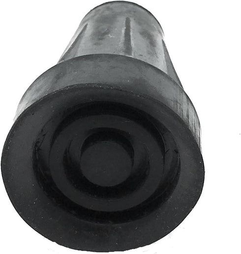 PCP Crutch Tip Replacement, 1 Pair, Black, Large