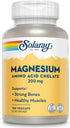 Solaray Magnesium Amino Acid Chelate 200 mg, Vegan Chelated Magnesium Supplement for Bone, Heart, Muscle Support, 100