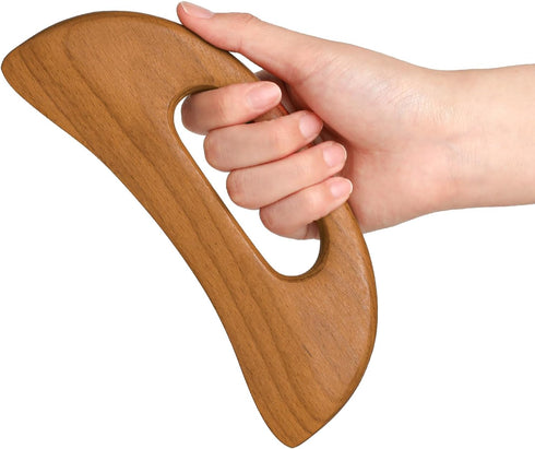 Mozeat Lens Wooden Cellulite Massager, Body Guasha Tool Lymphatic Drainage Massager Muscle Scraper Back