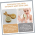 PERSELOSO Infant Soft Wooden Hair Comb for Gentle Scalp Grooming for Newborn Hair Care and Bath Time