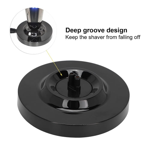 KIMISS Universal Electric Shaver Charging Stand Round Shape Men's Electric Shaving Razor Charging Base Black Electric Razor Stand for Men