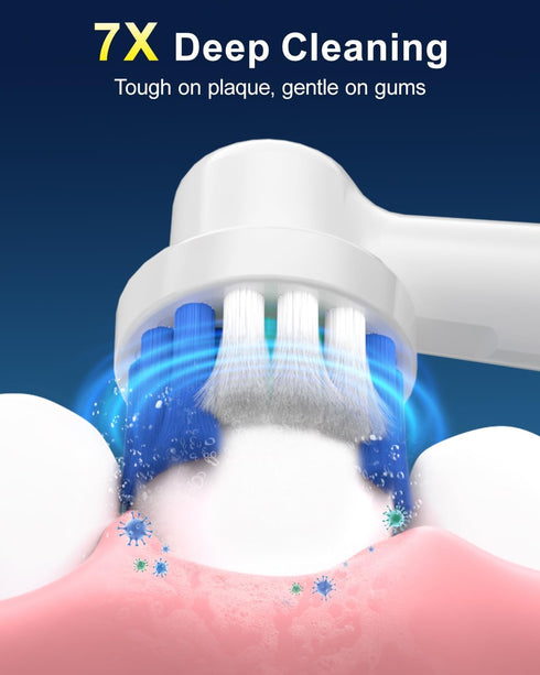 MCUDKIK 5 2-Minute 8 (2 Rotating Electric Toothbrush for Adults, Rechargeable Power Toothbrush with Cleaning Modes