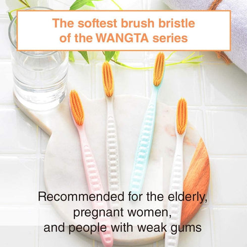 Wangta Soft Toothbrush, 10 Pack Gold, Best Manual Toothbrush for Sensitive Gums and Teeth