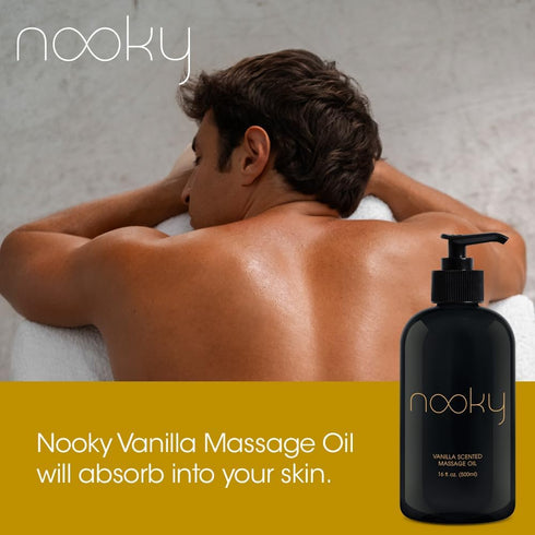 Oil.16 Nooky Vanilla Massage Oil with Fractionated Coconut Ounce