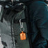 Keychain Pill Organizer, Waterproof Aluminum Container for Outdoor Travel Camping, Size: 1.6 x 1.6 x 2 in (Orange)