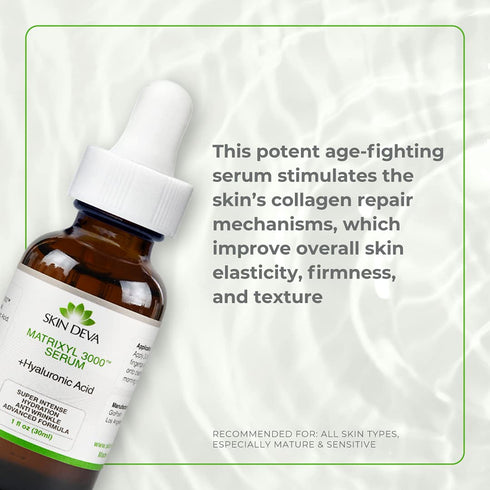 SKIN DEVA 1 fl oz Matrixyl 3000 Serum with Hyaluronic Acid | Lightweight Anti-Aging Moisturizer for Face Hydration