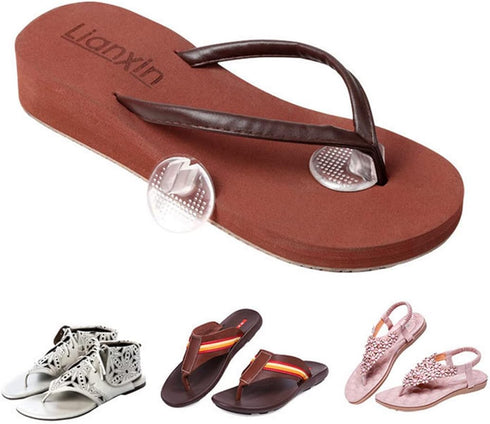 3Pairs Soft Silicone Flip Gel Cushions Pad Toe Protectors for Thong Sandal Flip Flop Gel Inserts Guards Insoles