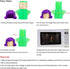 Angry Mom Microwave Cleaner, Mad Mama Steam Cleaner, Just Add Vinegar and Water for Easy Cleaning, Green