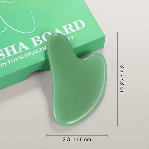 HZLXMYXO1 2 Pack Gua Sha Facial Tools,Gua Sha Jade Stone Gua Sha Massage Tool, Guasha Tool for Face and Body Skin