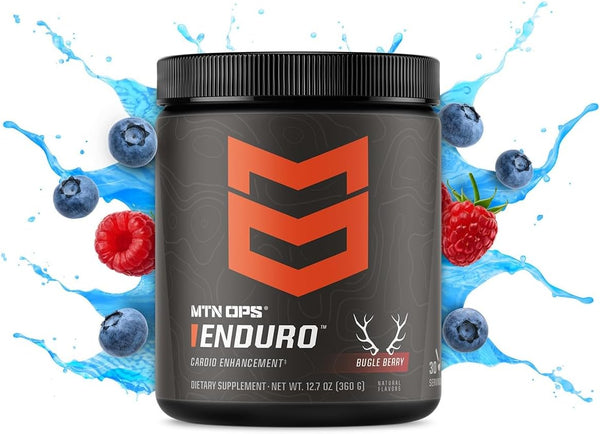 MTN OPS Enduro Nitric Oxide Supplement & Stim-Free Pre Workout, 30 Servings, Bugle Berry Flavor
