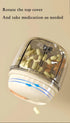 Waterproof Pill Boxes Store Vitamin Fish Oil Medicine in 4 Compartment Pill Box, Weekly Pill Organizer Designed with