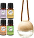 Wild Essentials Glass & Wood Hanging Aromatherapy Diffuser Starter Kit | Includes 4 Pure Essential Oils