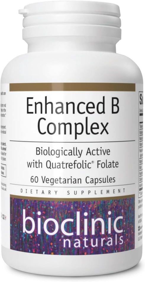 Bioclinic Naturals Enhanced B Complex - 60 Softgels, Biologically Active with Quatrefolic Folate