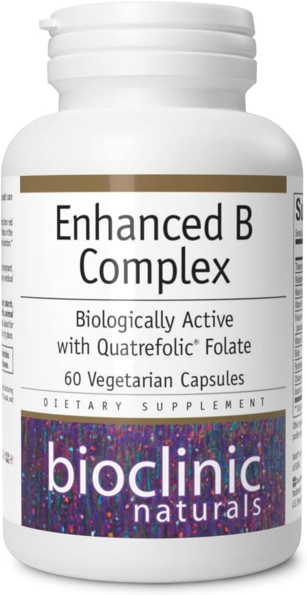 Bioclinic Naturals Enhanced B Complex - 60 Softgels, Biologically Active with Quatrefolic Folate