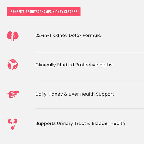 Kidney Cleanse Detox & Repair - 22-In-1 Kidney Health Supplement with 50:1 Cranberry Extract for Urinary Support