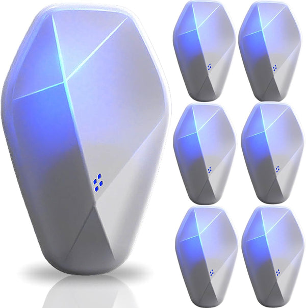 Ultrasonic Pest Repeller, 6 Packs Electric Insect Control Device for Rodents, Mosquitoes, Ants, Fleas, and More