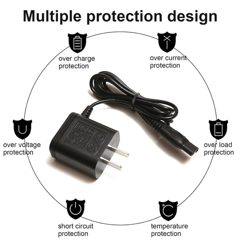 HQ8505 Power Cord Compatible with Philips Shaver, Portable Adapter for Norelco Oneblade Shaver Models