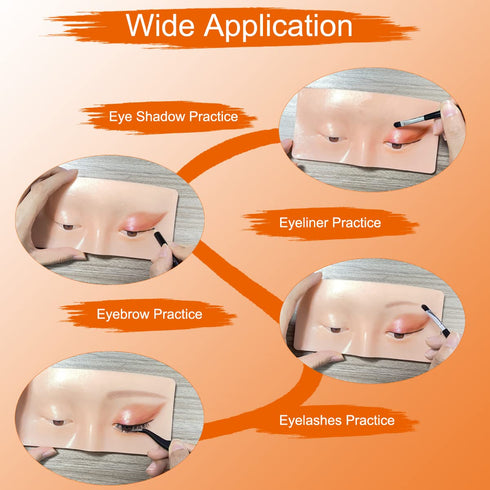 3D Reusable Makeup Practice Face Board, Makeup Mannequin for Professional Artists, Students, and Beginners