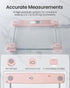 FITINDEX Bathroom Scale for Body Weight, Highly Accurate Digital Weighing Scale with Large LCD Display, Transparent and Slim Tempered Glass, 400 lbs, Pink