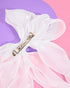 xo, Fetti Bachelorette XL Hair Bow - White Organza Bach Party Decorations and Wedding Gift