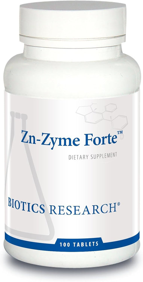 Biotics Research Zn-Zyme Forte 25 mg Zinc, Immune System Support, Optimal Cellular Function, 100 Tablets