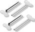 HekouJiub 4Pcs Metal Tube Squeezer, Stainless Steel Toothpaste Squeezer - Roller Tube Key for Daily Living Squeezing