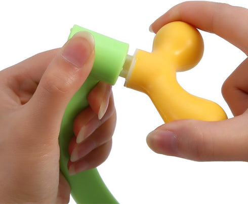 Manual Back Massager with Adjustable Dual Heads Ergonomic Handheld Cane for Neck, Shoulders & Upper Back Pain Relief