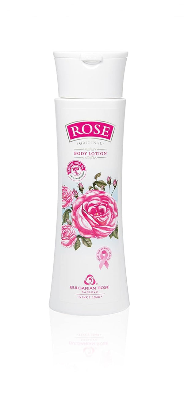 Rose Bulgarian Body Lotion - Natural Oil for Moisturizing and Rejuvenating Skin, Hydrating Daily Lotion