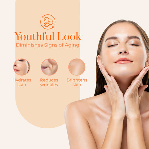 Vitamin C and Collagen Sheet Face Mask - Diminishes Fine Lines, Lifts & Hydrates Skin, Cruelty Free Korean Care