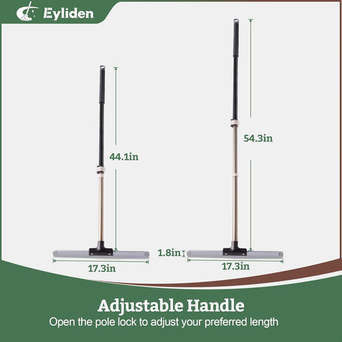 Eyliden Floor Squeegee Scrubber: Soft Floor and Window Squeegee with Telescopic Handle for Bathroom and Kitchen