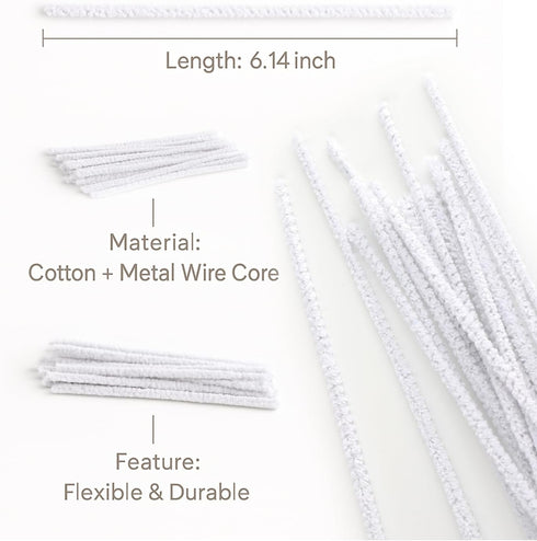 HYU VN 50pcs/Pack1PACK50pcs Smoking Pipe Cleaners Blend Cotton Rods Tobacco Smoke Mouthpiece Convenient Cleaning Tool