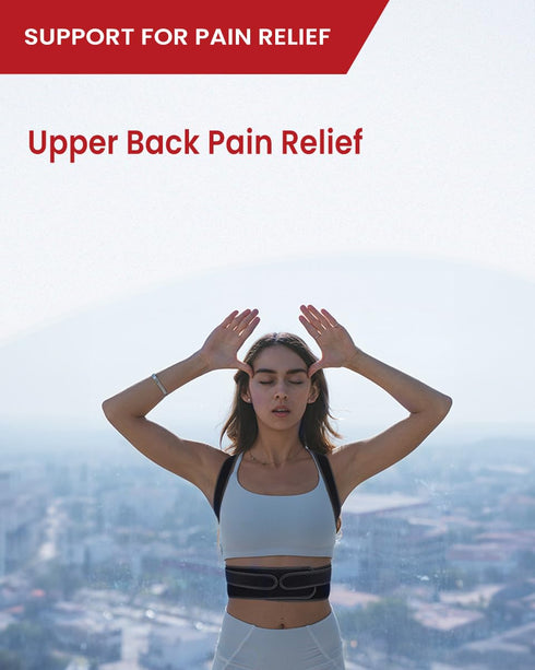 Back Brace Posture Corrector for Women and Men, Adjustable Support for Back Pain Relief